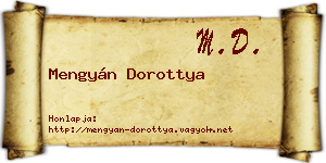 Mengyán Dorottya névjegykártya