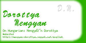 dorottya mengyan business card